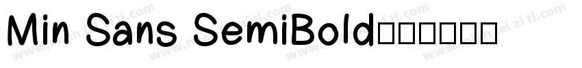 Min Sans SemiBold字体转换